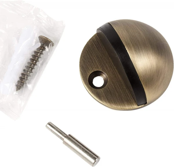 VILA |3704| Floor Door Stop Solid Stainless Stopper and Rubber Bumper (1 pec)
