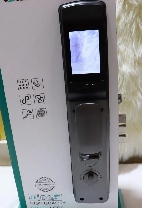 VILA Smart Lock, q7-1 BLK With WiFi, Face Recognition, Display screen,Keypad Digital,Biometric Fingerprint,IC Card,Mechanical key, Unlock for Apartment Hotel Home Use. COLOR: (BLACK))