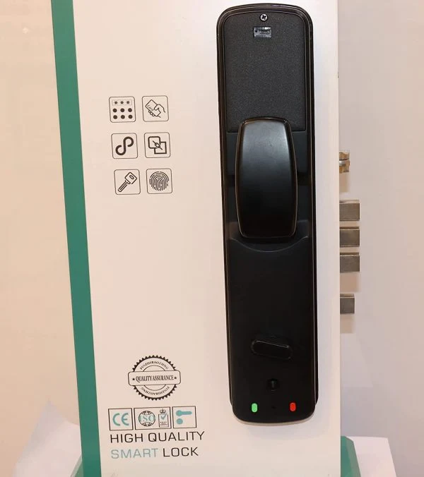 VILA Smart Lock, Display screen,Keypad Digital,Biometric Fingerprint,IC Card,Mechanical key Unlock for Apartment Hotel Home Use COLOR: BLACK