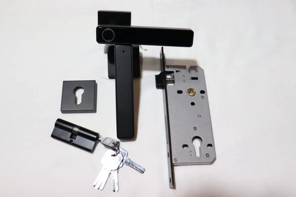 Vila Fingerprint Door Lock With BLUETOOTH Smart APP Tuya Remote Control Digital,Biometric Fingerprint,IC Card,Mechanical key Unlock for Apartment Hotel Home Use (Color Black)