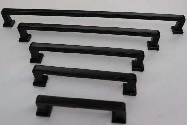 VILA A1058 Cabinet Handles Drawer Pulls Solid Zinc Alloy Mat Black Furniture Kitchen Cupboard 1-pec
