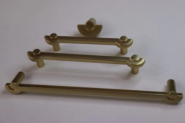 VILA 888 Brushed Gold Cabinet Handles Drawer Pulls Solid Zinc Alloy Furniture Kitchen Cupboard 1-pec