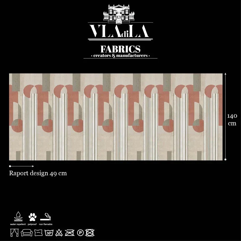 Fabric The Daily Express (red)