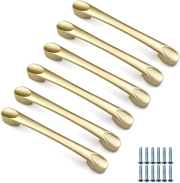 Vila 8605 Zink Alloy Door Handles Golden Door Handles Golden Drawer Door Cabinet Handles for Bathroom and Kitchen cabinets
