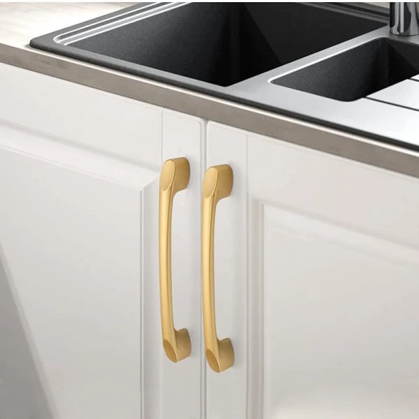Vila 8605 Zink Alloy Door Handles Golden Door Handles Golden Drawer Door Cabinet Handles for Bathroom and Kitchen cabinets