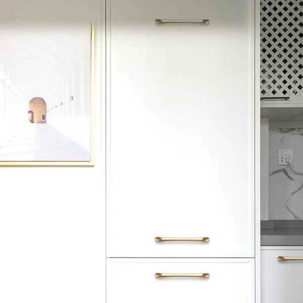 Vila 8605 Zink Alloy Door Handles Golden Door Handles Golden Drawer Door Cabinet Handles for Bathroom and Kitchen cabinets