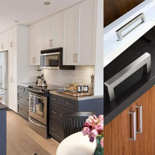 Vila 5907 Cabinet Handles,1 Pec Stainless Steel Square Cabinet Pulls, Drawer Pulls