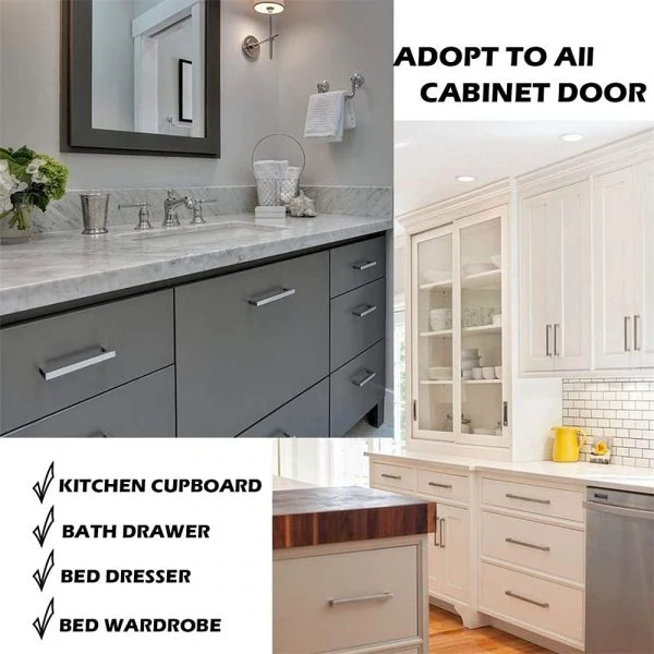 Vila 5907 Cabinet Handles,1 Pec Stainless Steel Square Cabinet Pulls, Drawer Pulls