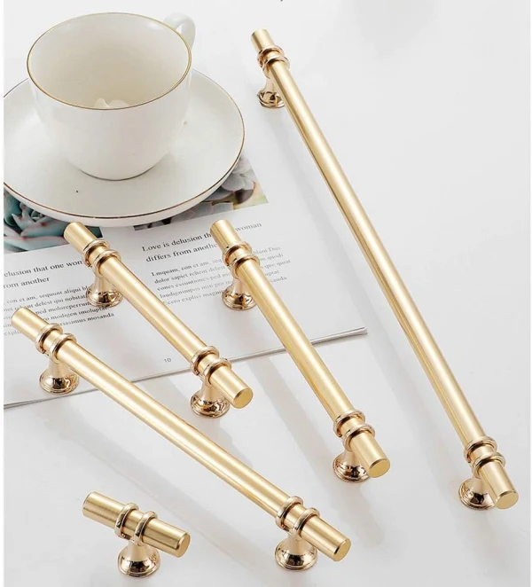 Vila 5906 Cabinet Handles Metal For Kitchen Drawer Pulls Color : (Black/Gold) – Size : (Knob-96mm-128mm-160mm-192mm)1 Pec