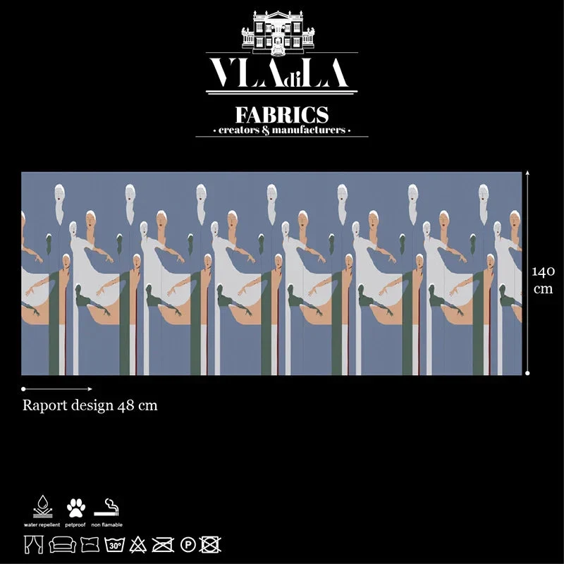 Fabric Barker Department Store Blue