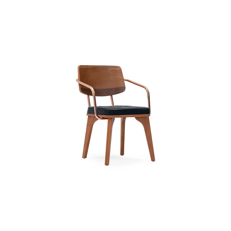 Altos Kollu Chair – Wooden Frame with Metal Arm Supports