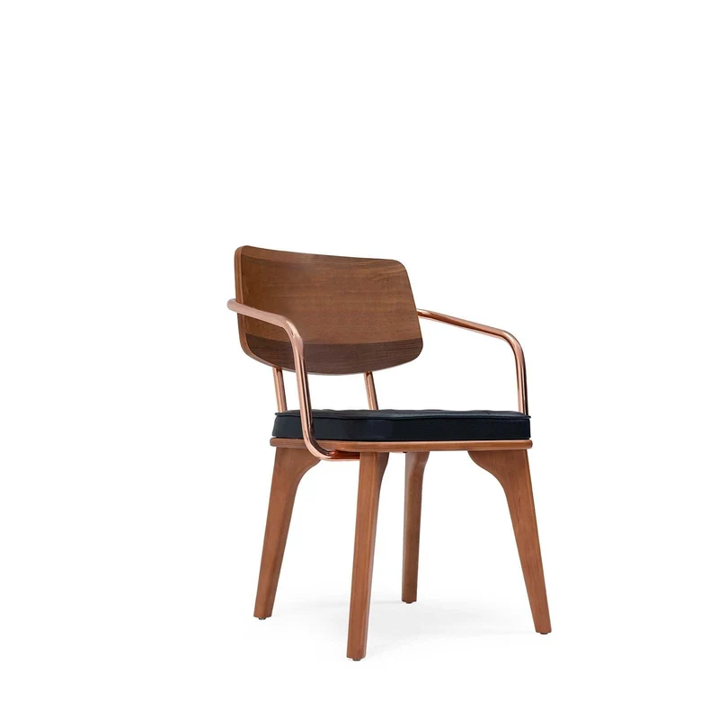 Altos Kollu Chair – Wooden Frame with Metal Arm Supports