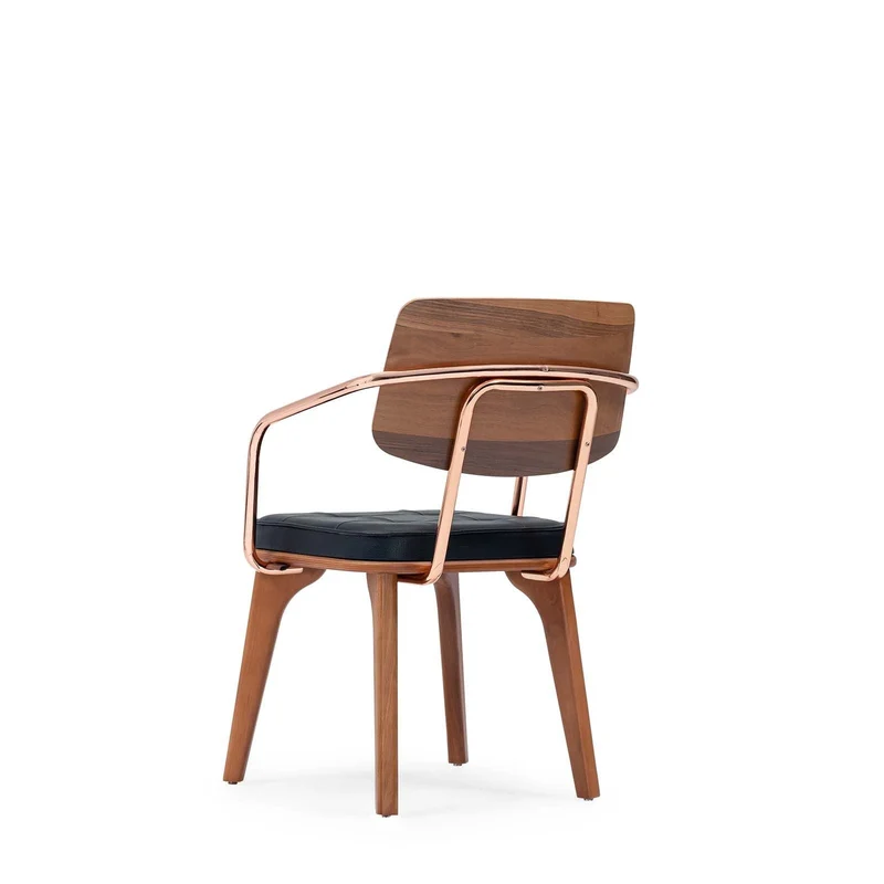 Altos Kollu Chair – Wooden Frame with Metal Arm Supports