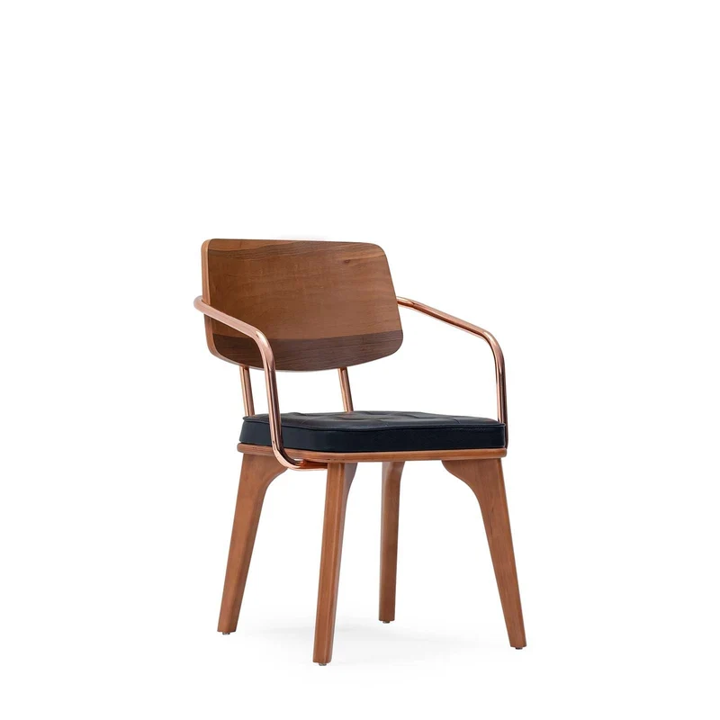 Altos Kollu Chair – Wooden Frame with Metal Arm Supports