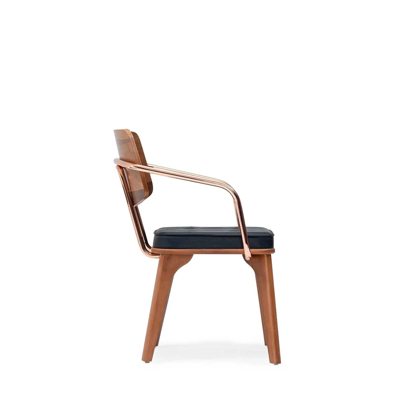 Altos Kollu Chair – Wooden Frame with Metal Arm Supports