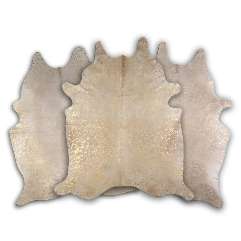 DEKOLAND - Gold Metallic on White or Beige Cowhide
