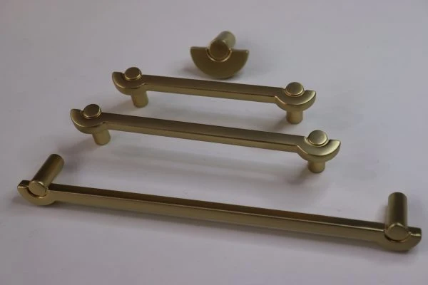 VILA 888 Brushed Gold Cabinet Handles Drawer Pulls Solid Zinc Alloy Furniture Kitchen Cupboard 1-pec