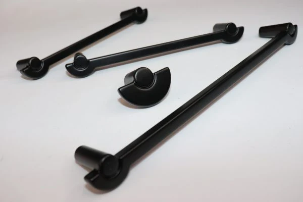 VILA 888 Cabinet Handles Drawer Pulls Solid Zinc Alloy Mat Black Furniture Kitchen Cupboard 1-pec